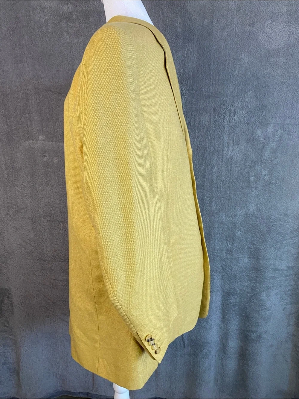 VTG Canali Yellow Single-Breasted Wool Blend Italian Blazer 54R Old Money Preppy